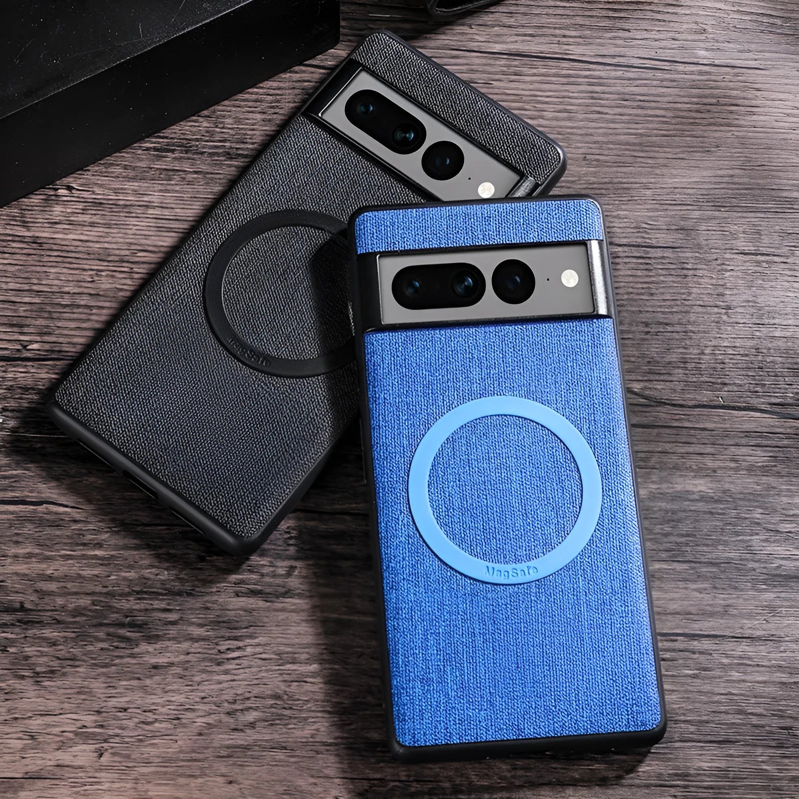 PC magnetic phone case for Google Pixel series in five colours: black, blue, pink, gray, red