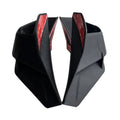 Motorcycle bodywork small wing side wing spoiler in bright black finish on a fairing