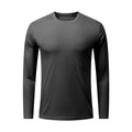 Men's solid colour quick-drying polyester running top in black, white, sky blue, and fluorescent green