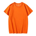 Men's short sleeve cotton blend t-shirt in multiple solid colours with loose fit casual style.