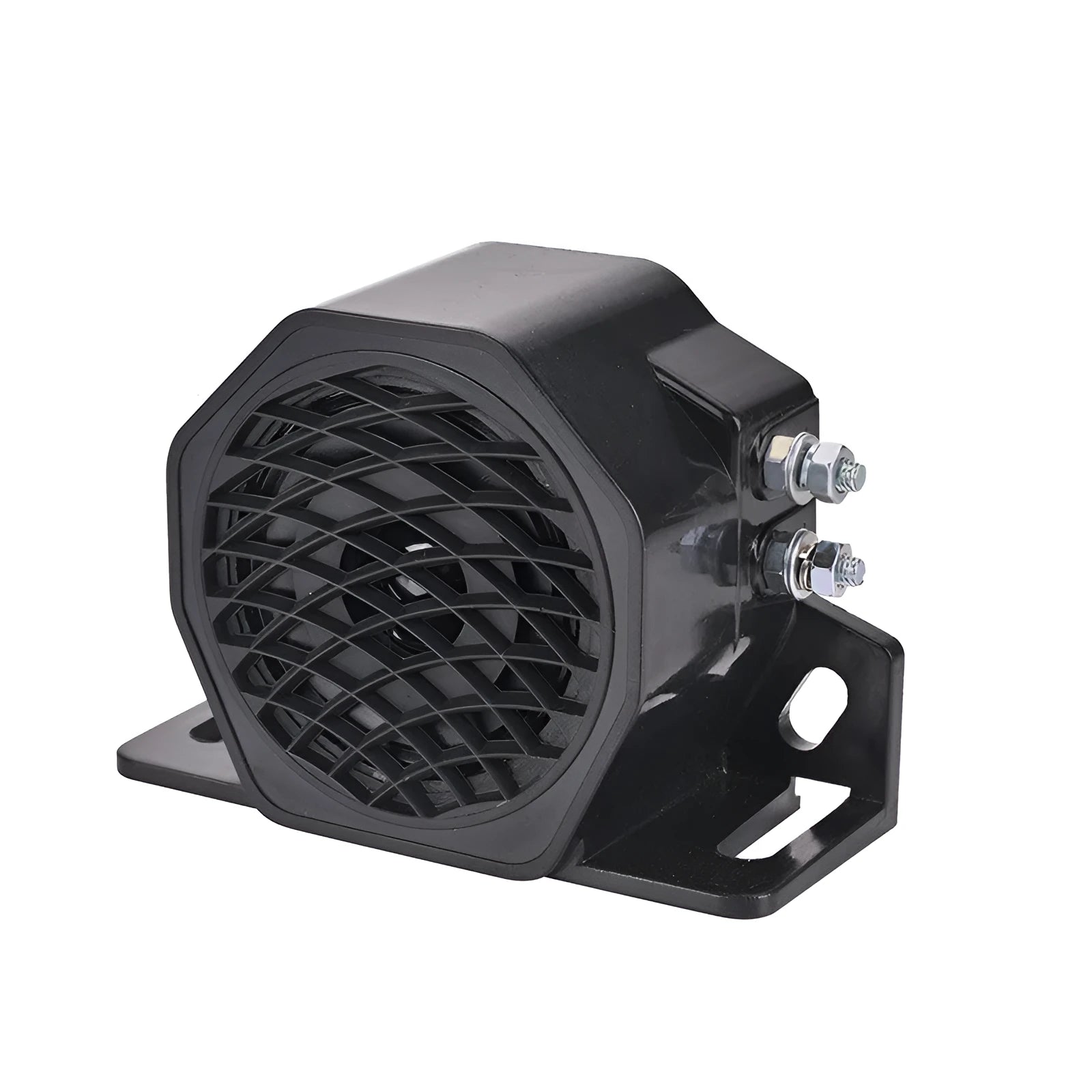 Black GQ-208A 12-80V reversing buzzer horn for vehicle backup warning.