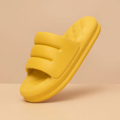 Women's summer EVA slippers with thick sole in multiple colours for home and bathroom use