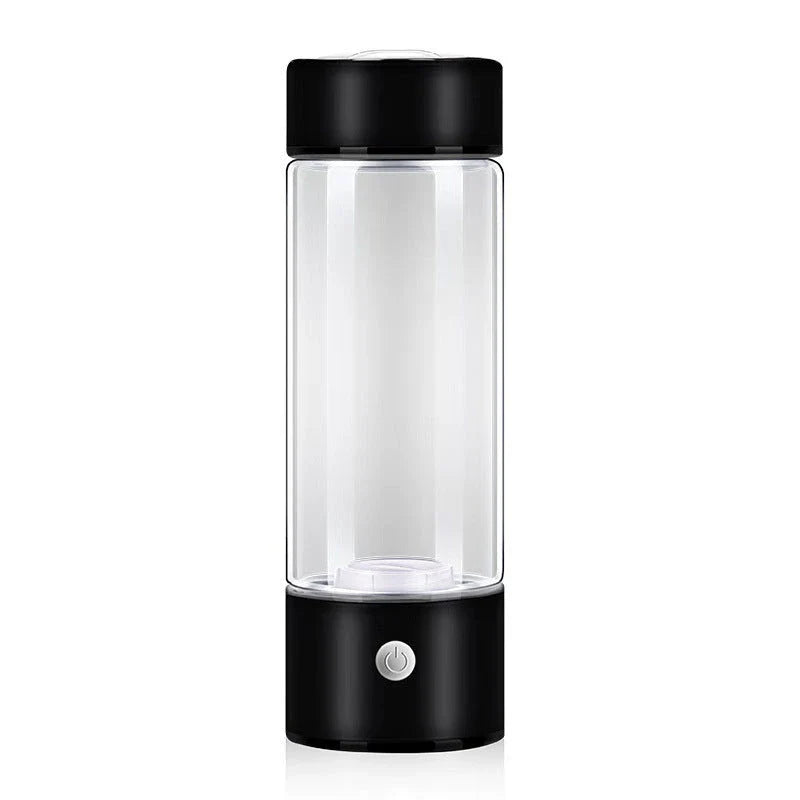 Premium Hydrogen Water Bottle with Rechargeable Generator - Crafted from Borosilicate Glass, Produces Hydrogen-Enriched Water in 3 Minutes, Supports Cellular Health and Nutrient Absorption