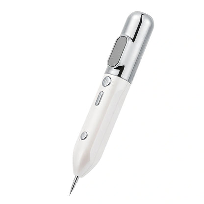 Silver grey Blue Light Acne Beauty Instrument pen with needles, USB, and 5ml cooling gel for spot removal