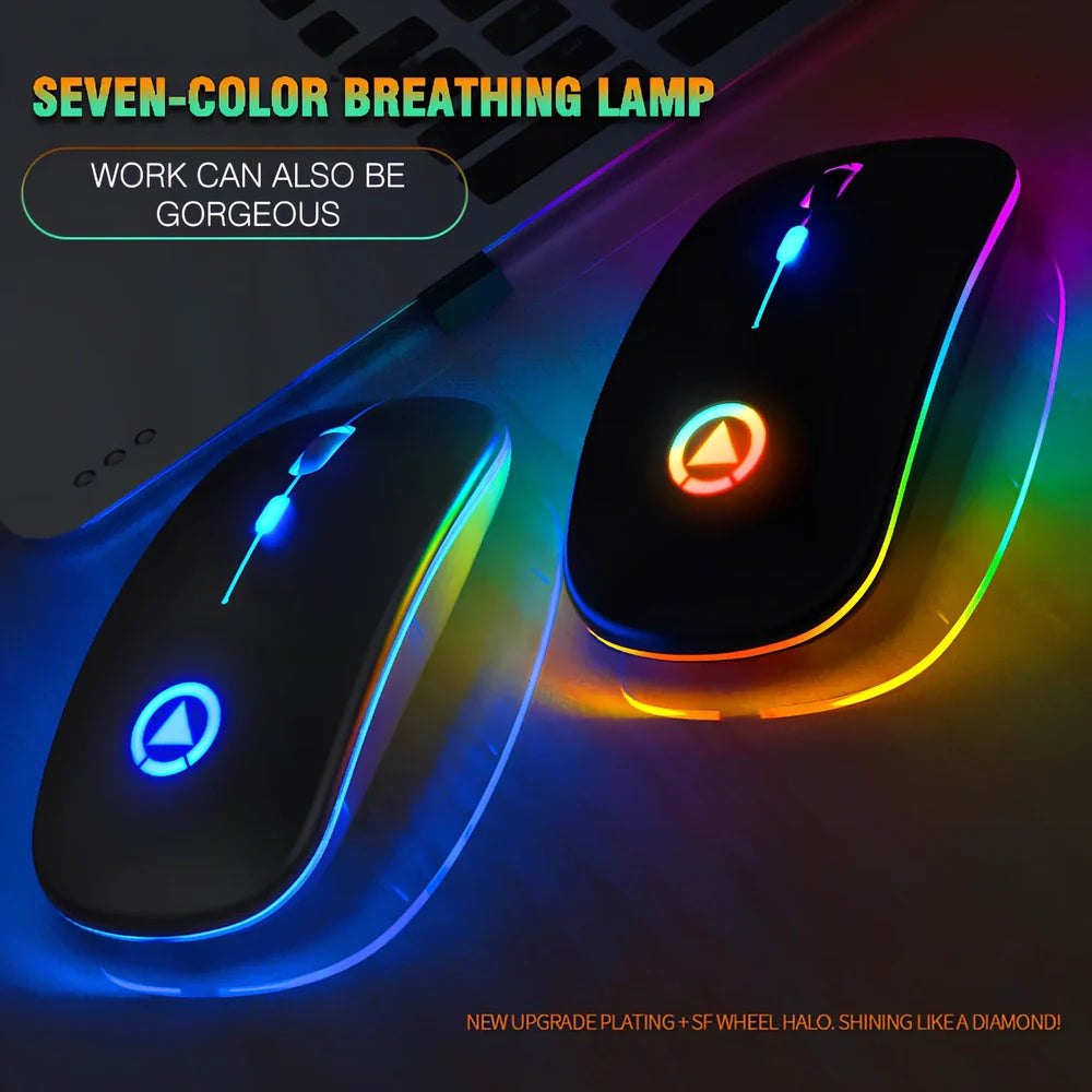 A2 wireless charging Bluetooth mouse in matte black with 1600 DPI sensor and 10m range