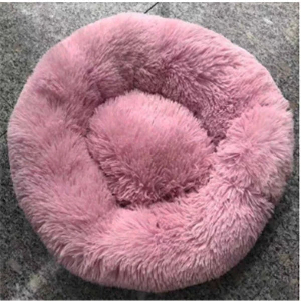 Round long hairy cat mattress in various colours and sizes for pet comfort