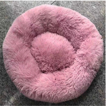 Round long hairy cat mattress in various colours and sizes for pet comfort