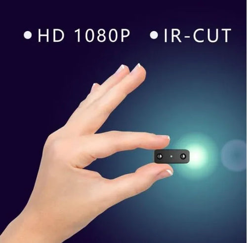 1080P Full HD mini camera with IR-CUT night vision motion detection black
