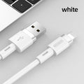 Type-C charging cable in five colour options showing 1.2m length with straight connector design