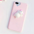 Soft silicone iPhone case with 3D cartoon cat design for iPhone 5 6 7 8 Plus X models