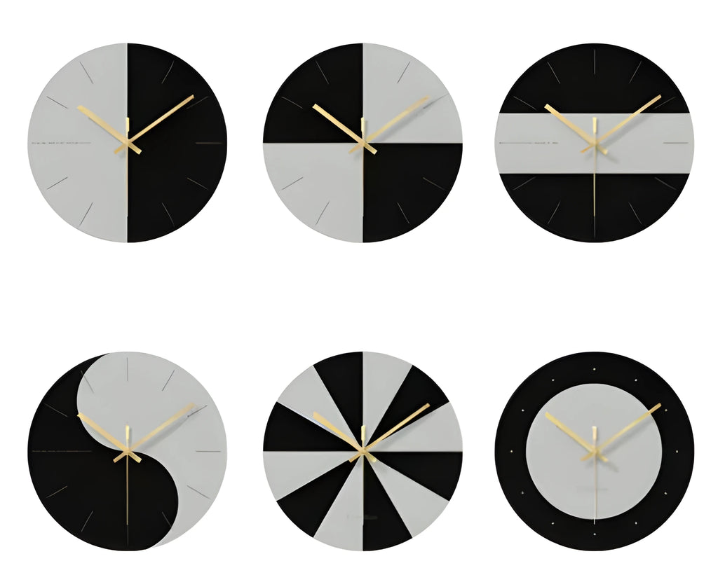 Clear tempered glass minimalist wall clock with silent movement, 29.5 cm diameter.