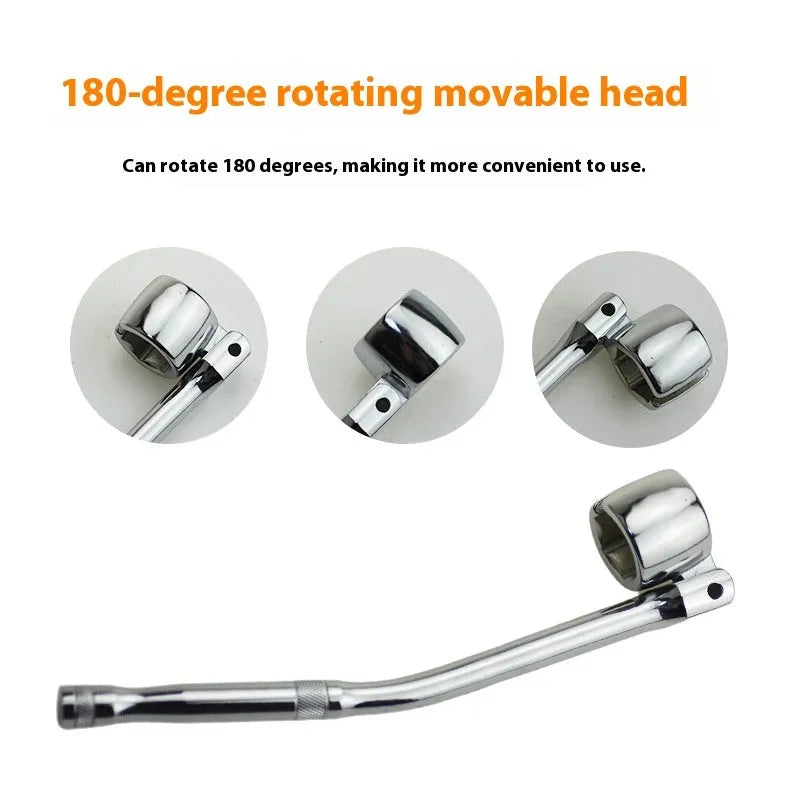 22mm hexagonal chrome-plated oxygen sensor removal socket wrench on a workshop bench.
