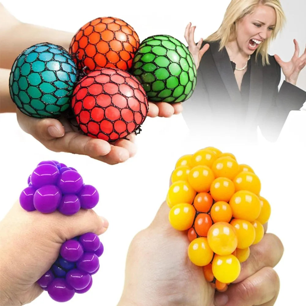 Anti stress ball grape look-a-like stress relief toy for hand exercise and autism sensory needs