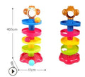 Puzzle rolling ball baby toy 17x18x40.5cm in as-shown colour with music and stacking function