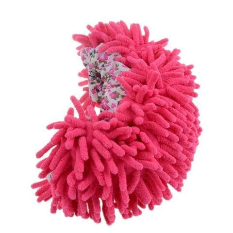 Chenille mop slippers in various colours for easy home cleaning