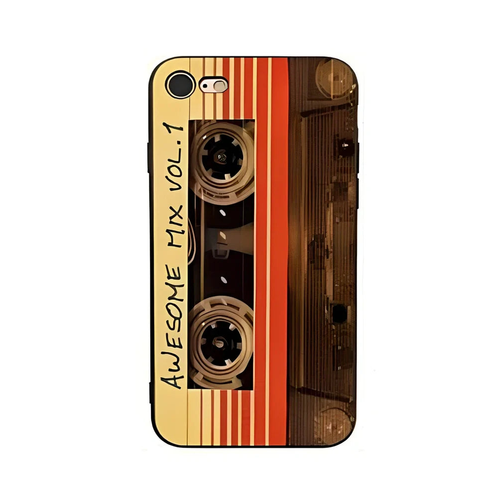 Yellow tape edge TPU cartoon phone case on iPhone XS Max, 1mm thick back cover with protective design