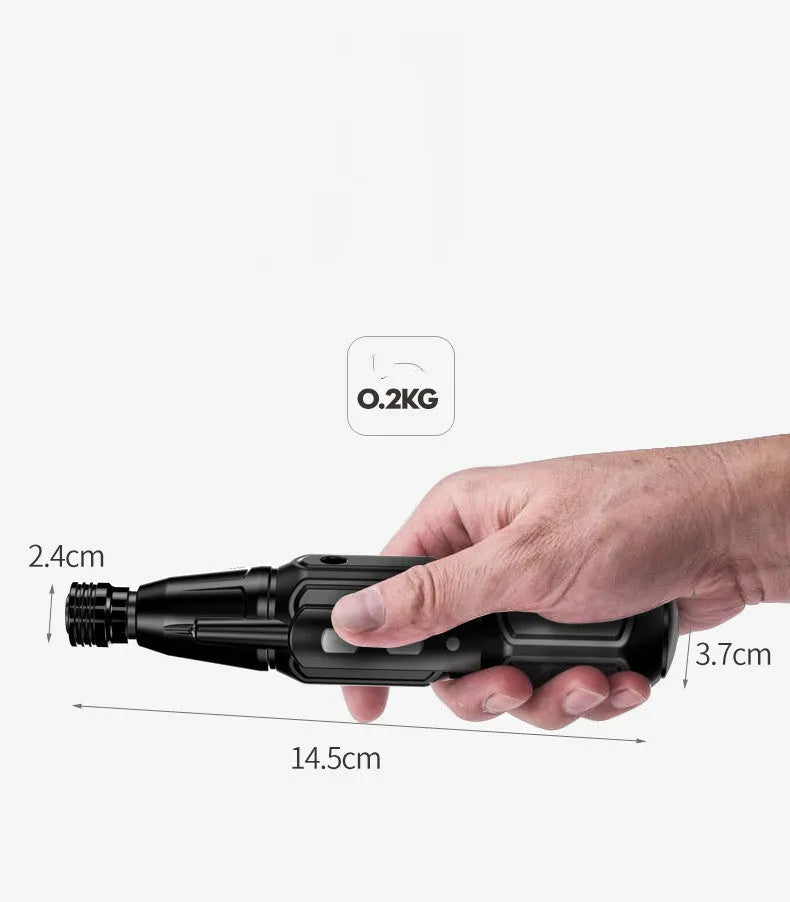 Cordless automatic screwdriver hand drill with USB cable, 3.6V, variable speed, torque control, colour options A to E