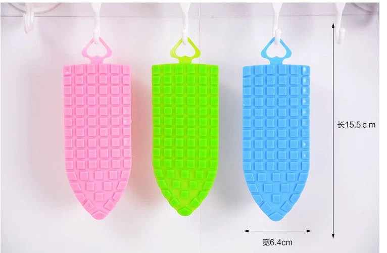 Flexible cleaning brush with durable bristles for kitchen and bathroom use