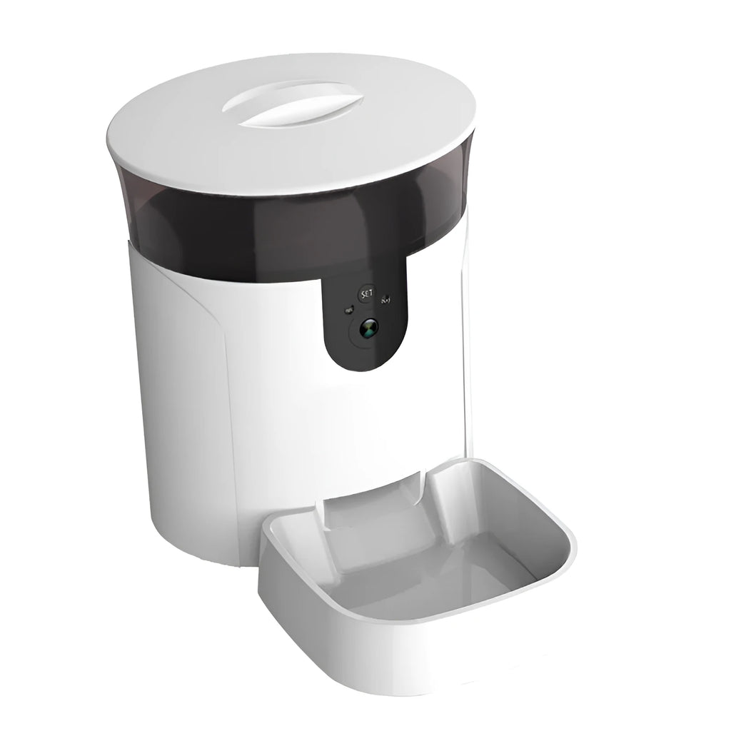 BL7 WIFI smart pet automatic feeder with 6L grain bucket and black casing
