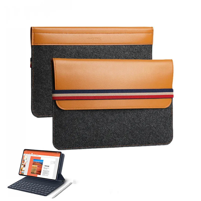 Huawei tablet case in non-woven fabric with zipper pocket, standard colour, conventional size, protective sleeve for notebook
