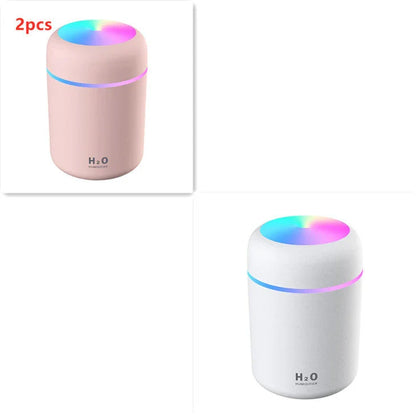 Mini USB Desktop Humidifier with Soothing Mist, Color-Changing Lights, and Quiet Operation