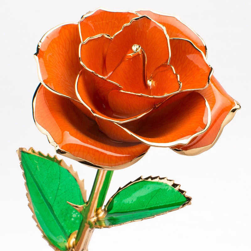24K gold-plated rose flower in elegant gift box, perfect for Valentine's Day and anniversaries