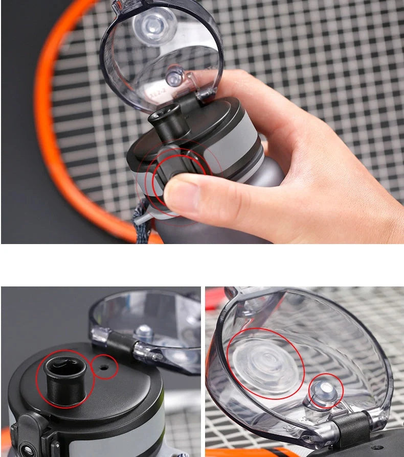 500ml sports water bottle in red, blue, green, and grey with leak-proof seal