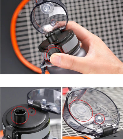 500ml sports water bottle in red, blue, green, and grey with leak-proof seal