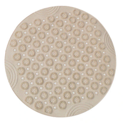 Textured Surface Round Shower Mat with Massage Texture, Non-Slip Suction Cups, and Drainage Holes for Kiwi Bathrooms