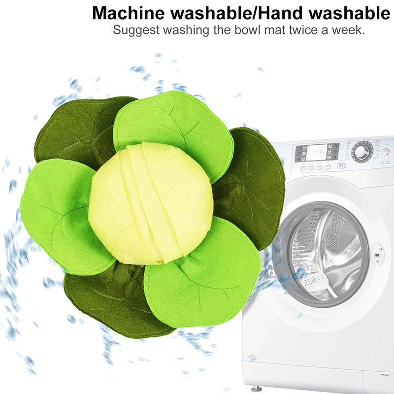 Green felt cloth cabbage sniffing toy for dogs, 32*32cm