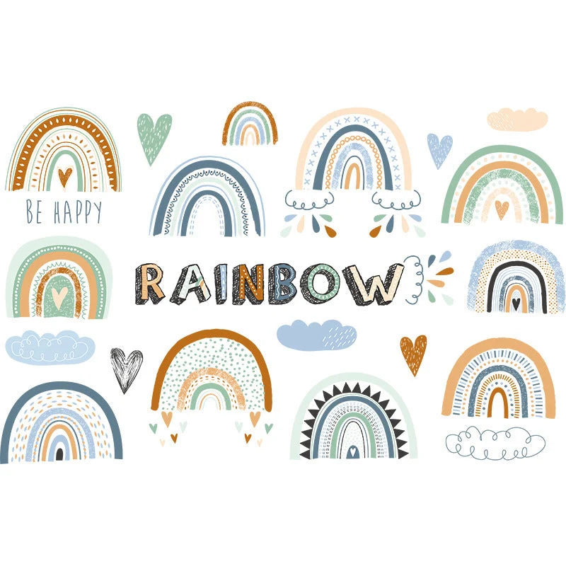 Vibrant cartoon designs PVC wall stickers for children's rooms, waterproof and easy to apply