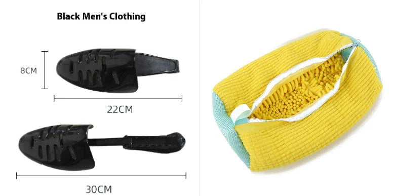 Shoe Cleaner Washing Machine Bag with Chenille Fibers for Gentle, Effective Shoe Cleaning