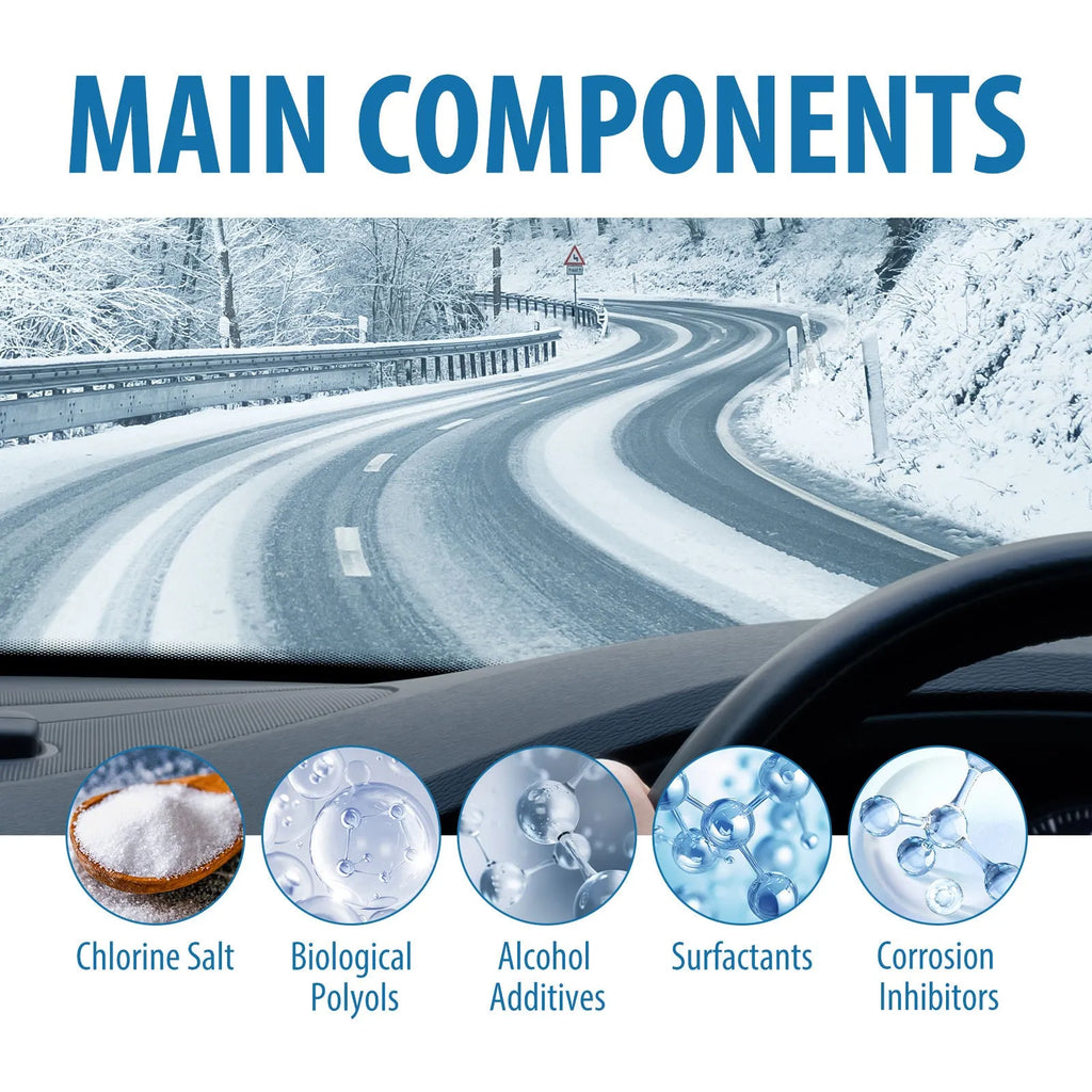 Car snow melting effervescent tablets box containing 20 tablets for winter windscreen de-icing