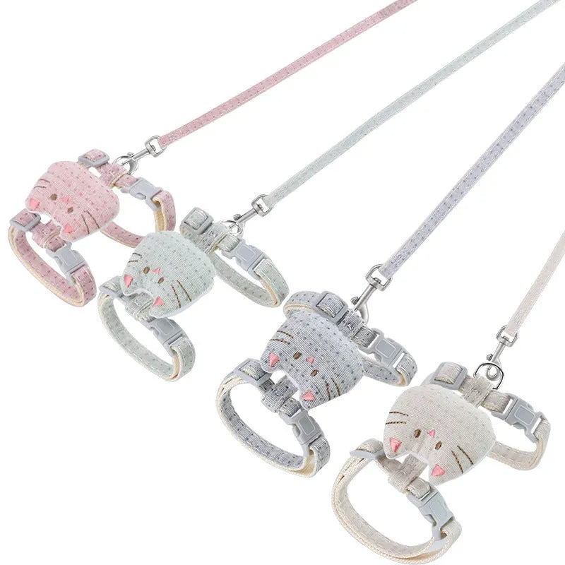 T-shaped cloth cat pulling rope in pink beige grey or cyan colours for cats under 8kg
