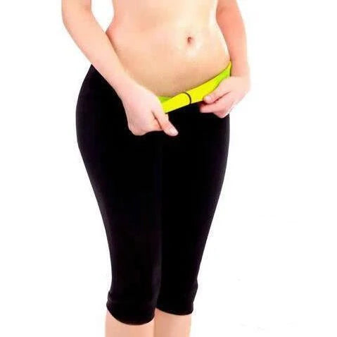 High Waist Thermal Slimming Pants in black, made from 100% polyester for workout and daily wear