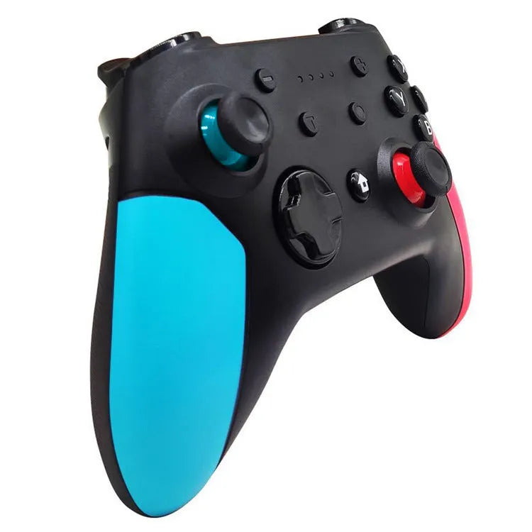Bluetooth gamepad for Nintendo Switch, PC and Android in blue and red colour scheme