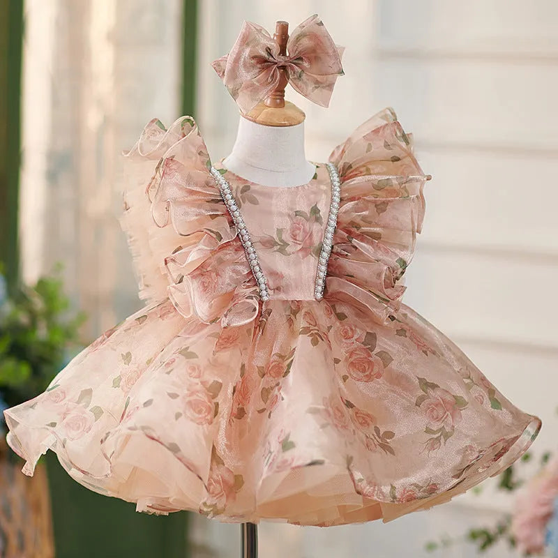 Super Mori pettiskirt for girls in picture colour with matching headpiece, suitable for heights 80cm to 160cm