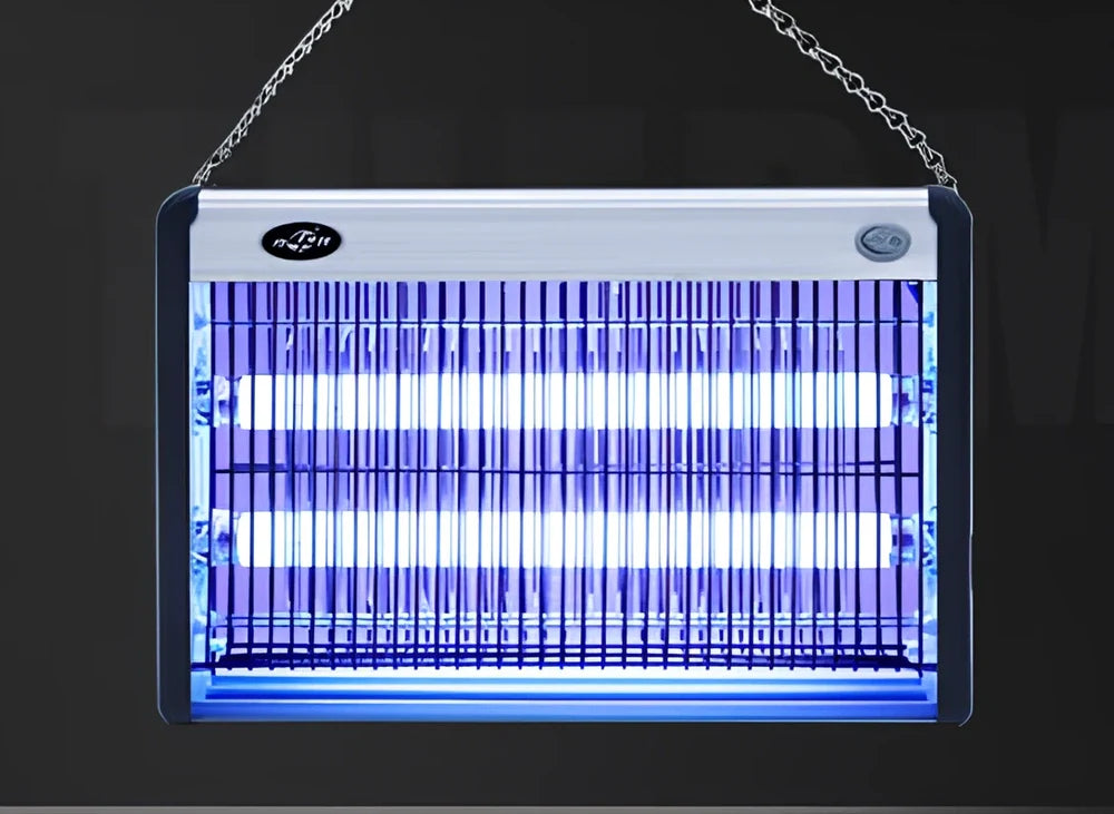 20W electric mosquito killing lamp with UV tube and collection tray for indoor fly control, 15cm height