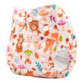Baby cloth diaper with brushed lining in one-size adjustable fit, suitable for 3-15kg infants – front view