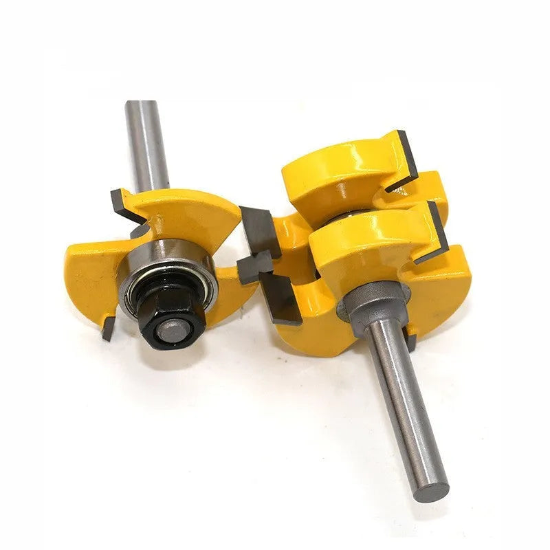Carbide T-slot milling cutter with 8mm shank diameter and straight handle for woodworking
