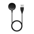 Black USB wireless fast charger for smartwatches measuring 34 x 10mm with charging cable