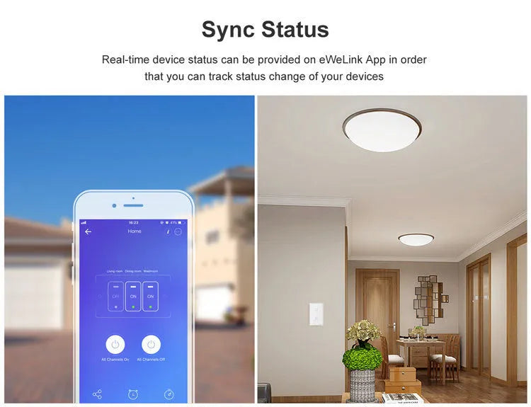 Smart wall switch with tempered glass touch panel, 120mm mounting hole spacing, white finish