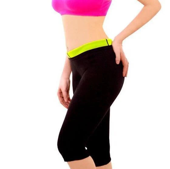 High Waist Thermal Slimming Pants in black, made from 100% polyester for workout and daily wear