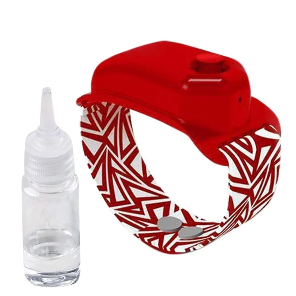 Hand sanitizer bracelet in various colours, offering portable hygiene solution