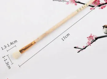 Wool painting brush with soft head for ceramic tracing and watercolour art in S-series sizes