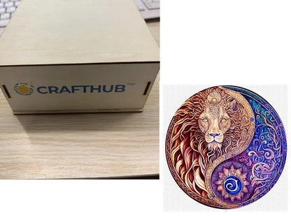 Animal Puzzle Craft Hub A3 Size Wooden Box for puzzle storage and display