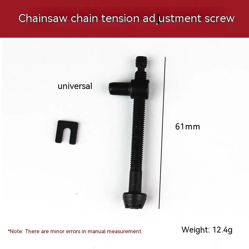 Chainsaw chain tension adjustment accessories kit showing nylon thread spools in multiple diameters