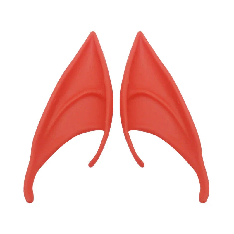 Adjustable latex elf goblin ears for Halloween costumes, safe and non-toxic