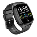 Black GPS tracker phone watch with 1.54-inch touch screen displaying location map interface