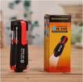 8-in-1 screwdriver with LED flashlight, stainless steel body, magnetic heads, retractable 20cm length